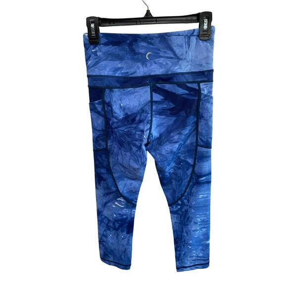 New Zyia  Blue Tie Dye Hendrix Leggings Size 4 - Picture 3 of 5